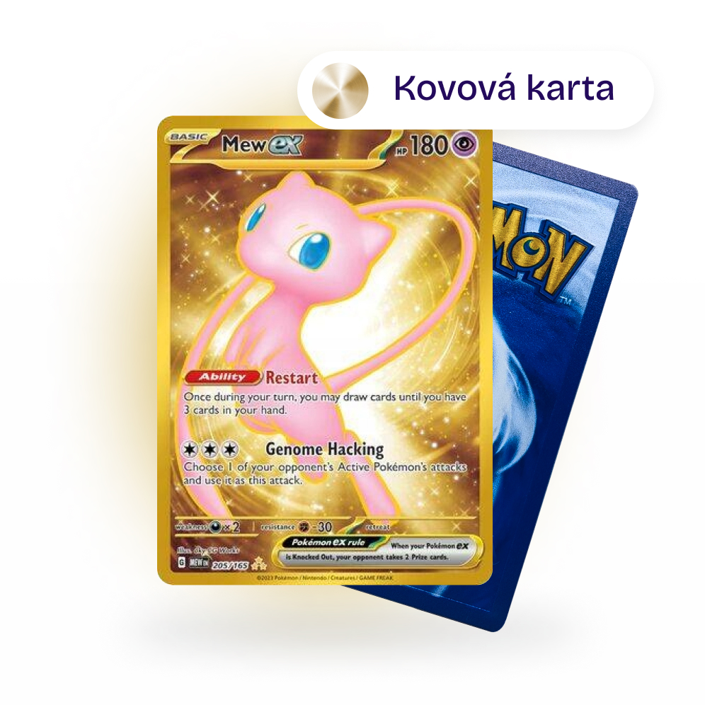 Obrazek: Kovová karta Mew ex [MEW 205] - S&V 151 Promo