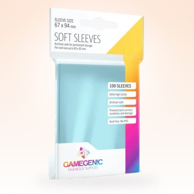 Obrazek: Obaly na karty Soft Sleeves - průhledné 100ks (soft card sleeves) Gamegenic