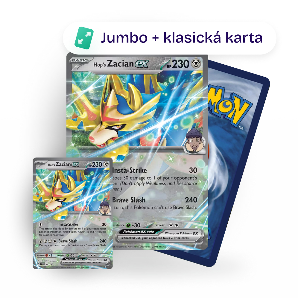 Obrazek: Jumbo karta Hop's Zacian ex [SVP 193] + klasická karta zdarma