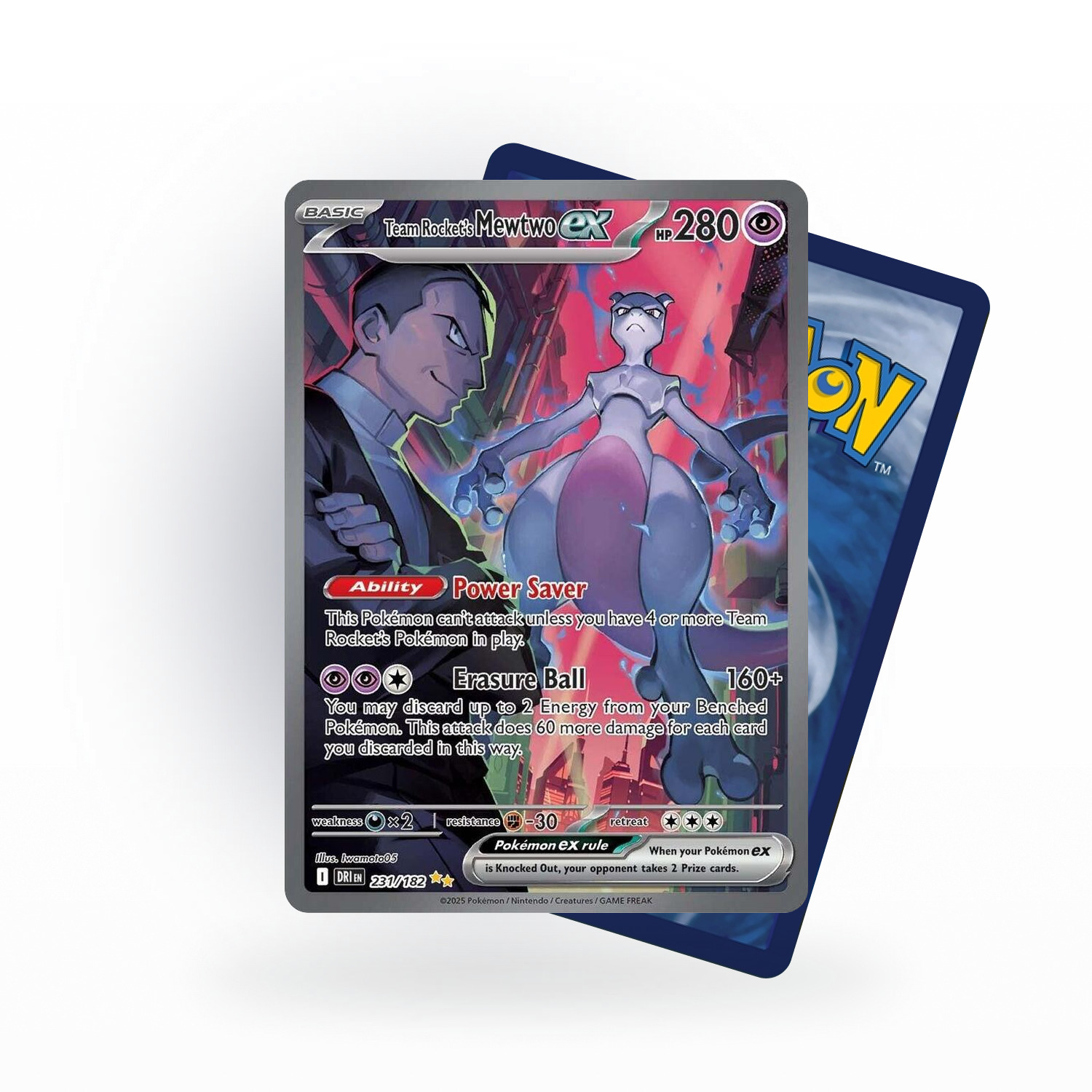 Obrázok: Karta Team Rocket's Mewtwo ex [DRI231] – Destined Rivals